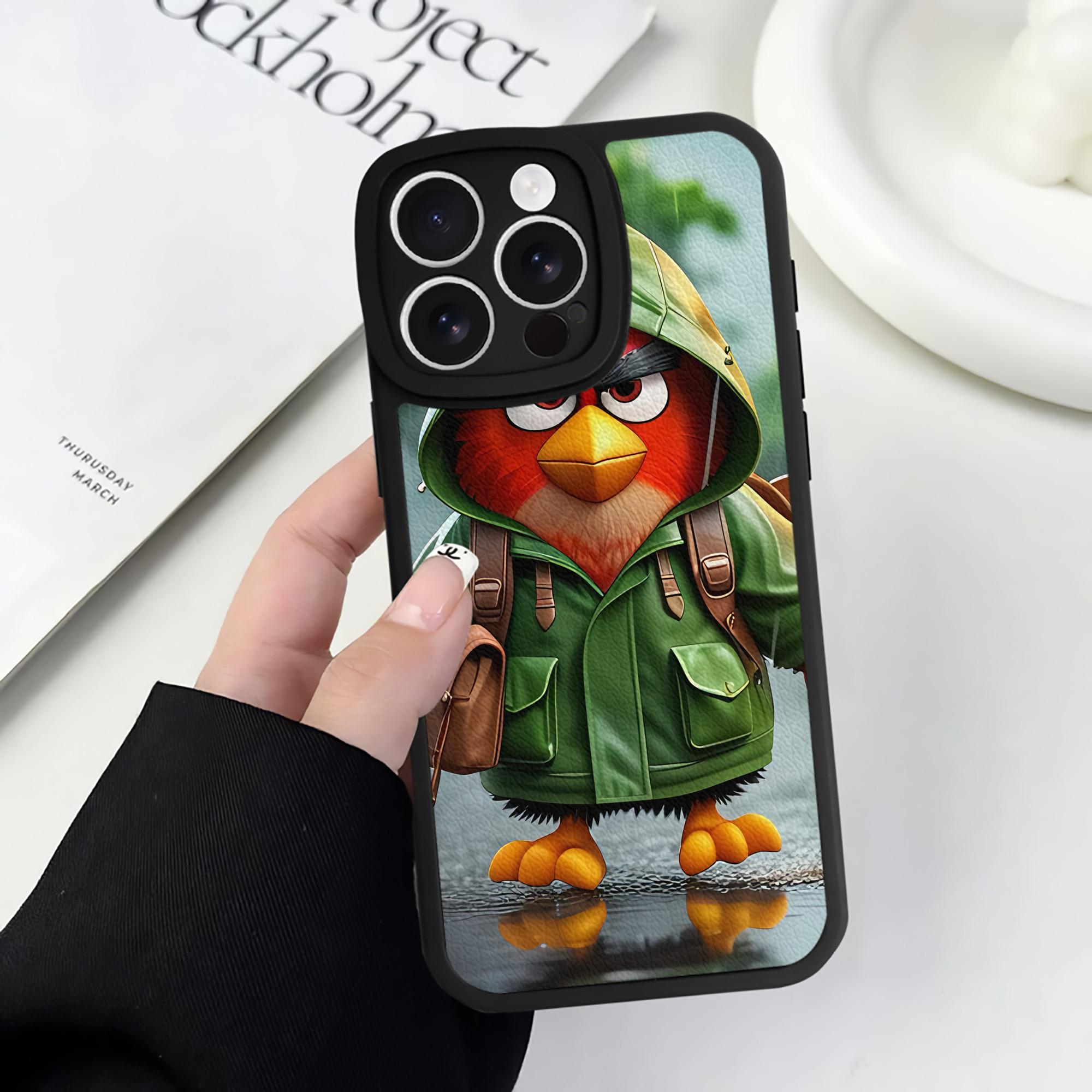 （画像用） Angry Birds アングリーバード 【iPhone 16シリーズ対応】シリコンスマホケース（レザー調） 材質：シリコン